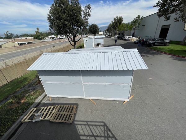 20 ft. x 8 ft. x 8 ft. Foldable Metal Storage Shed with Pitched Roof Lockable Door and Windows (160 sq. ft.) - Image 6