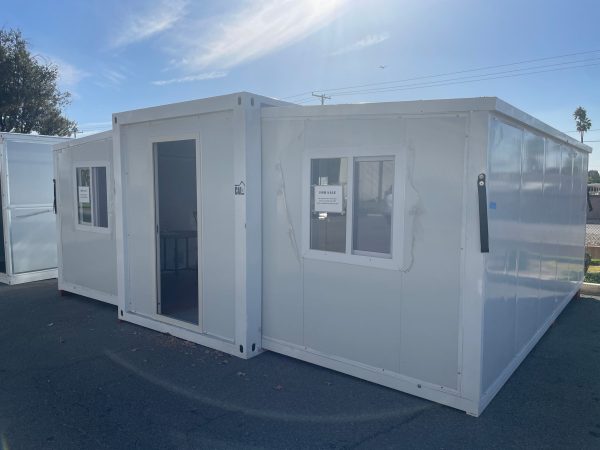 20 ft. x 19 ft. x 8 ft. Expandable Metal Storage Shed with Kitchen and Floor Lockable Door and Windows (380 sq. ft.)