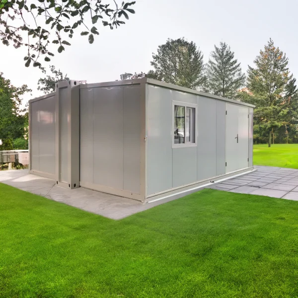 20 ft. x 16 ft. x 8 ft. Expandable Metal Storage Shed with Lockable Door and Windows (320 sq. ft.)