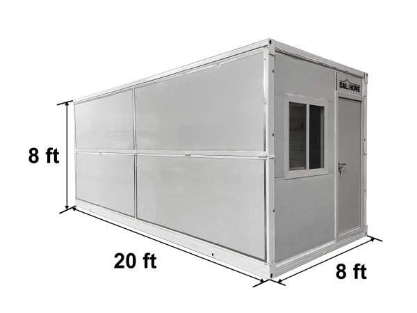 20 ft. x 8 ft. x 8 ft. Foldable Metal Storage Shed with Lockable Door and Windows (160 sq. ft.) - Image 3